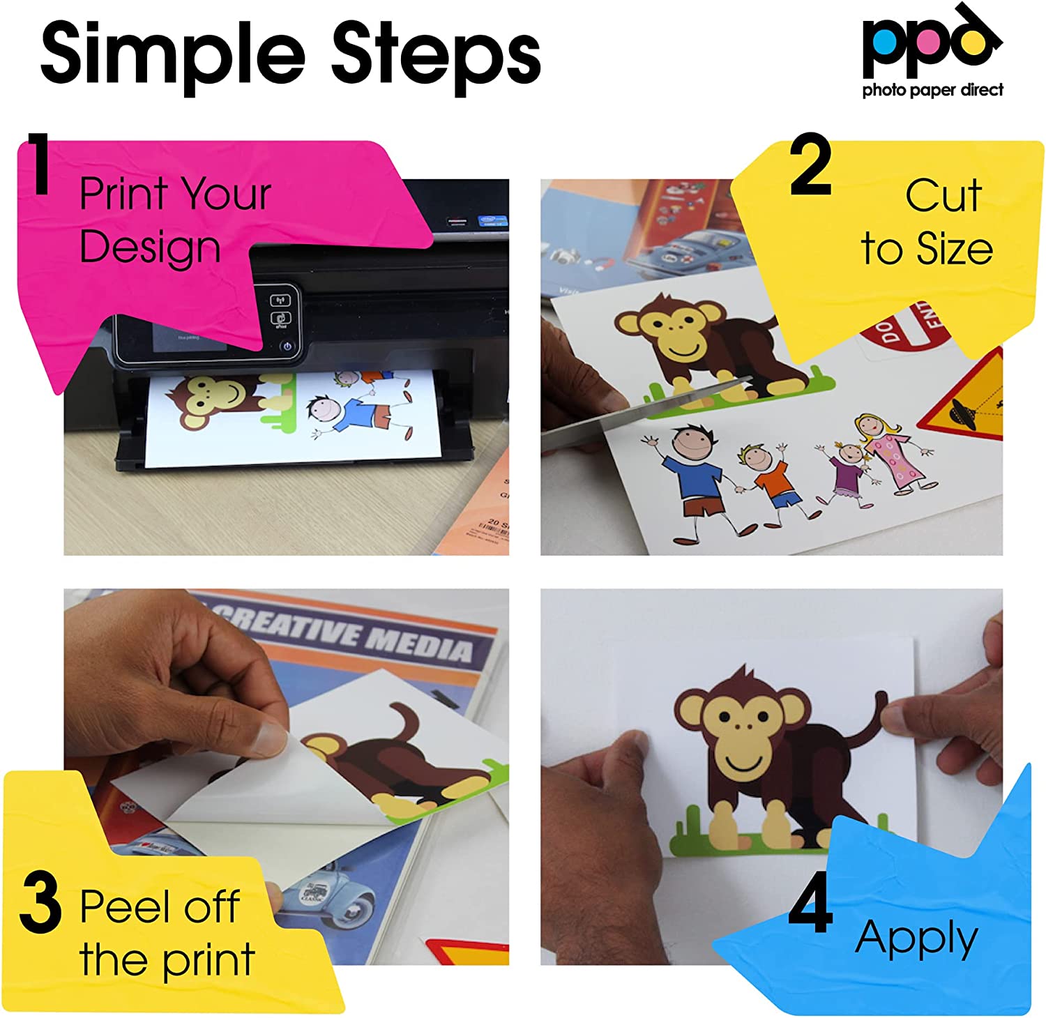 Inkjet Self Adhesive Sticker Matte 11 x 17” 4.7mil PPD-381