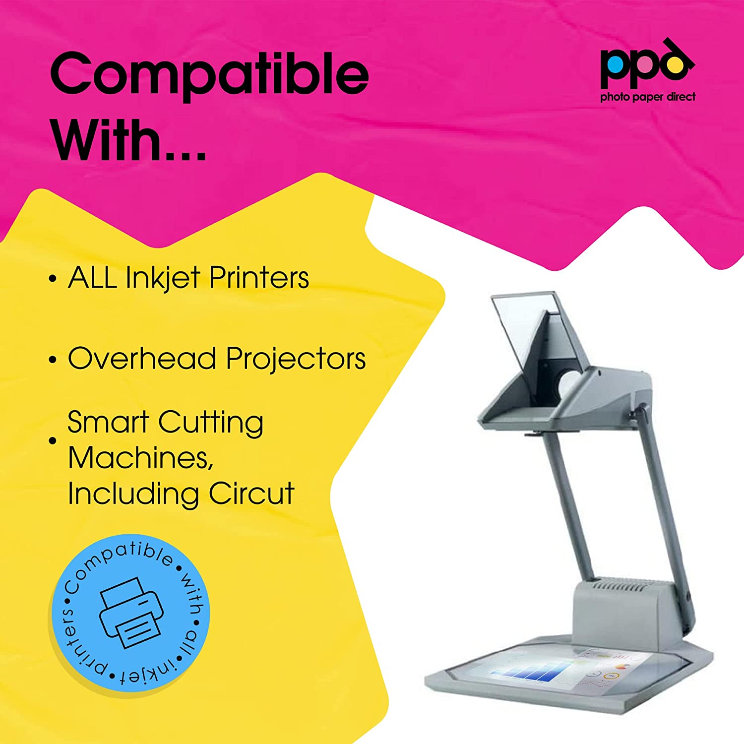PPD Inkjet Transparencies Overhead Projector Film (OHP Film) 8.5 x 11" 5 Mil PPD-34