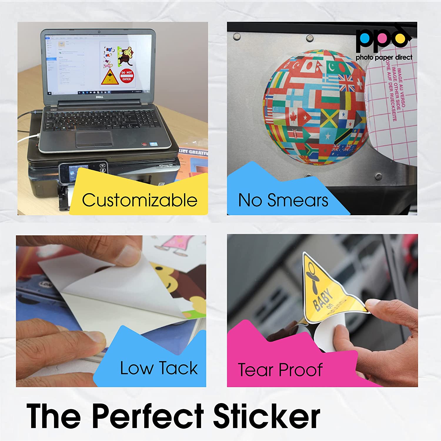 Inkjet Vinyl Self-Adhesive Matte 4.1mil 8.5 x 11" PPD-38