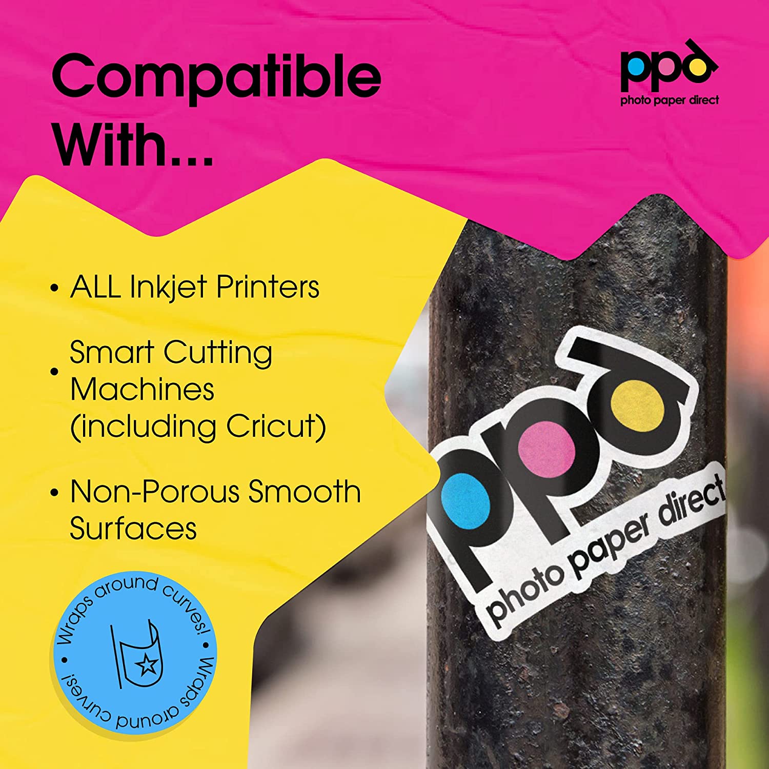 Inkjet Vinyl Self-Adhesive Matte 4.1mil 8.5 x 11" PPD-38