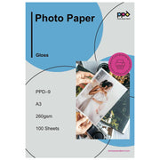 Inkjet Heavyweight Photo Paper Glossy 64lb. 240gsm 10.9mil 11 x 17" PPD-9