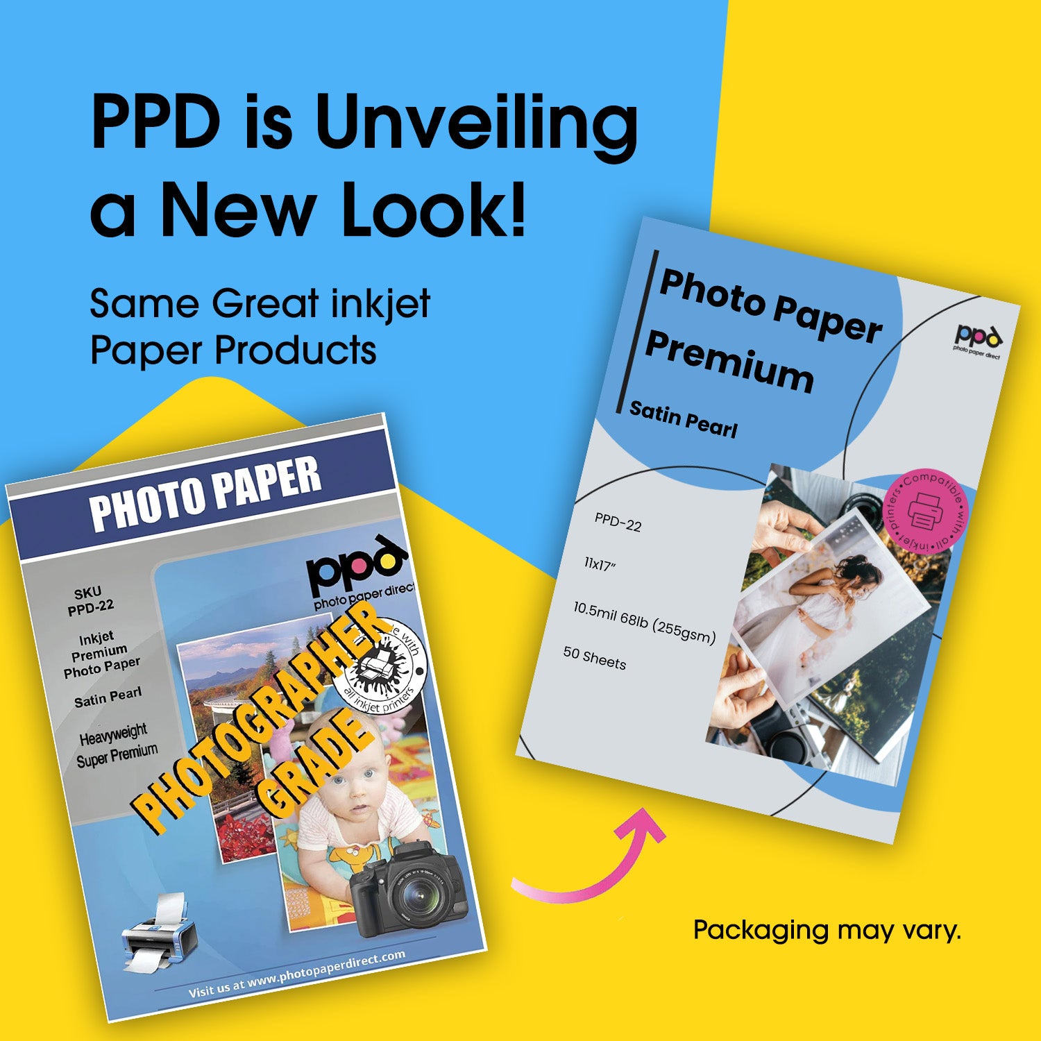 PPD Inkjet Premium Photo Paper Satin 11 x 17" 68lb. 255gsm 10.5mil PPD-22