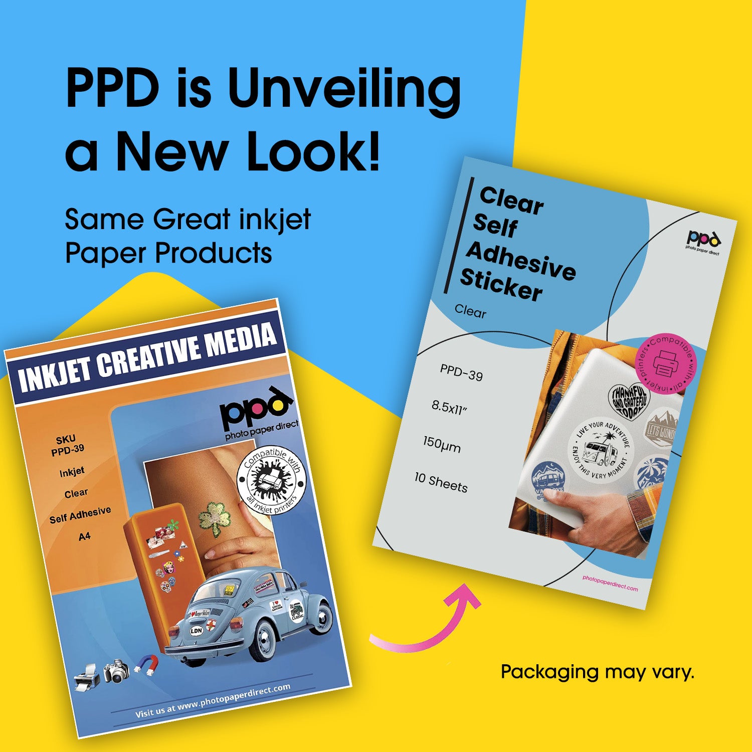 Inkjet Vinyl Self-Adhesive Clear 4.7mil 8.5 x 11" PPD-39