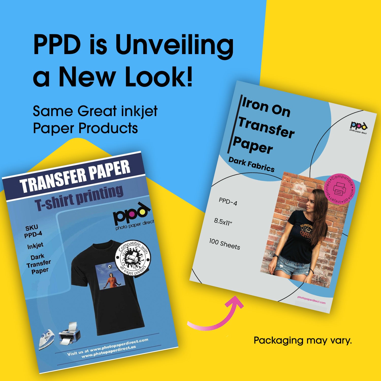 PPD Inkjet Iron-On Dark Transfer Paper 8.5 x 11" PPD-4