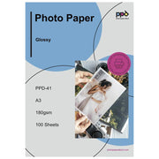 Inkjet Photo Paper Glossy 49lb. 180gsm 9.9mil 11 x 17" PPD-41
