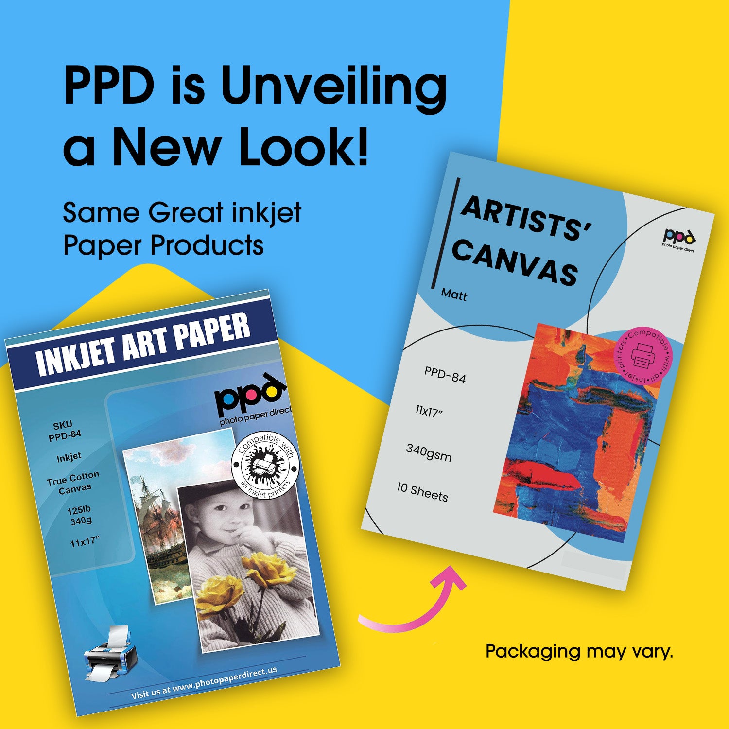 Inkjet Printable Canvas 100% Real Cotton Matte 11x17"125lb 340g 17mil PPD-84