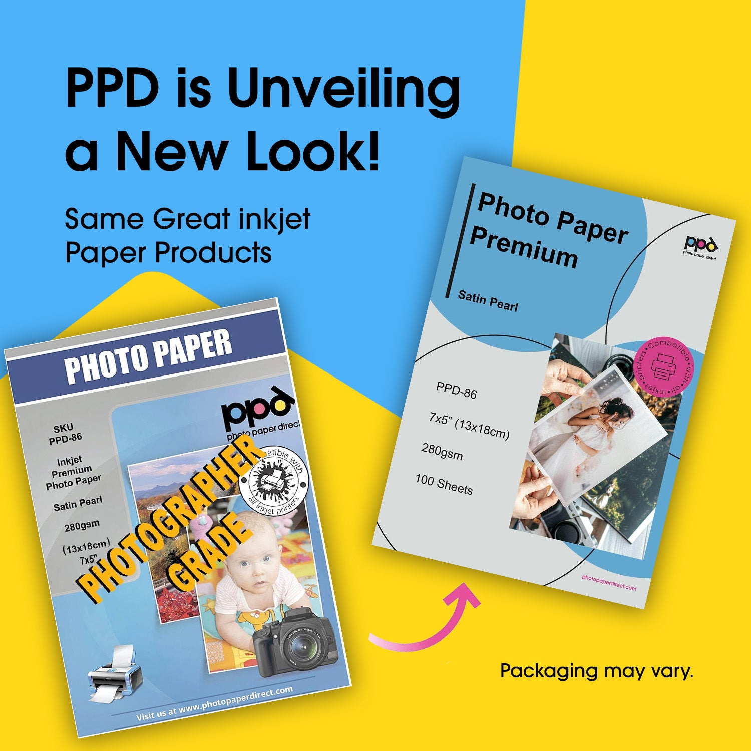 Inkjet Premium Photo Paper Satin 5 x 7" 68lb. 255gsm 10.5mil PPD-86