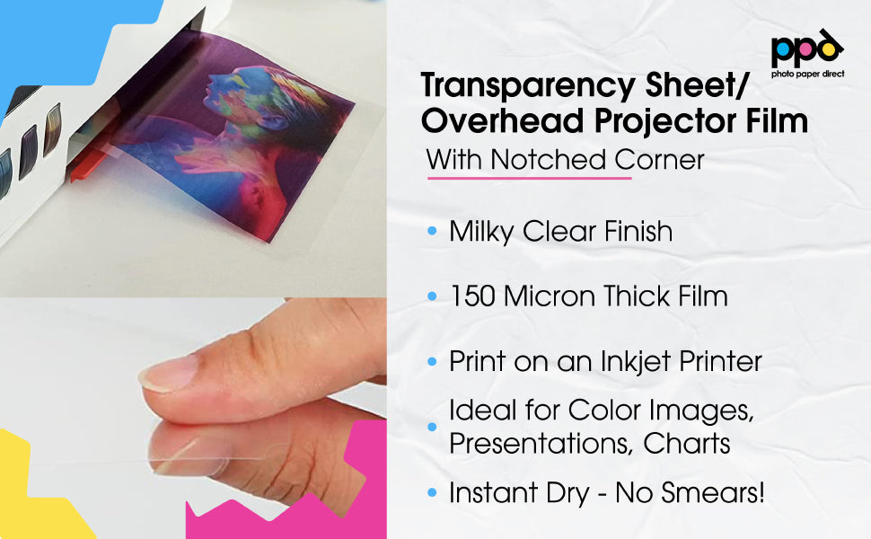 Ppd Panel PPD Inkjet Transparencies Overhead Projector Film (OHP Film) 8.5 x 11 ...