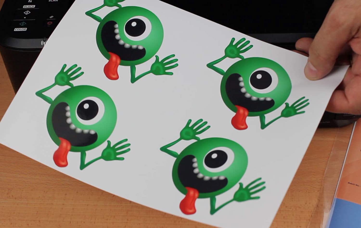 PPD Inkjet Glossy Photo Sticker Paper 35lbs 120gsm 8.5x11 Full Sheet S ...