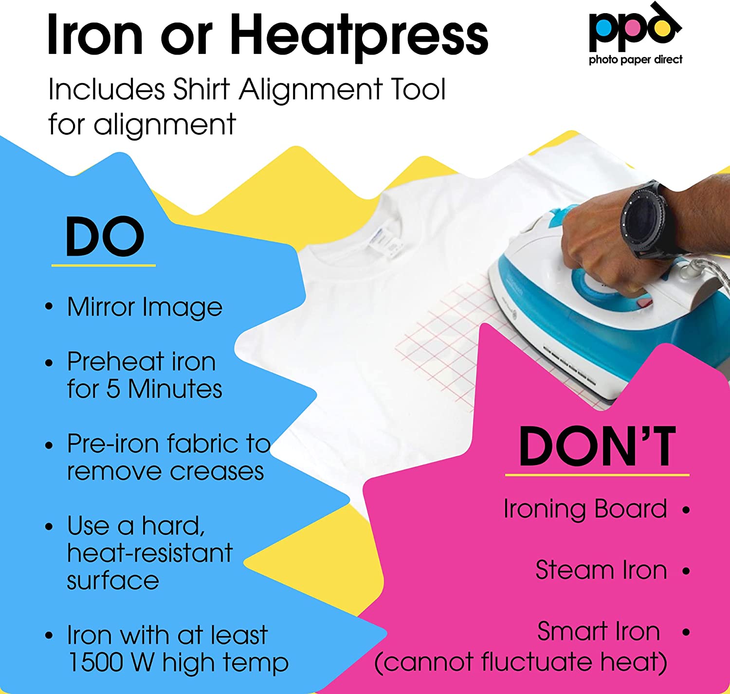 Inkjet Iron-On Light Transfer Paper 8.5 x 11" PPD-1