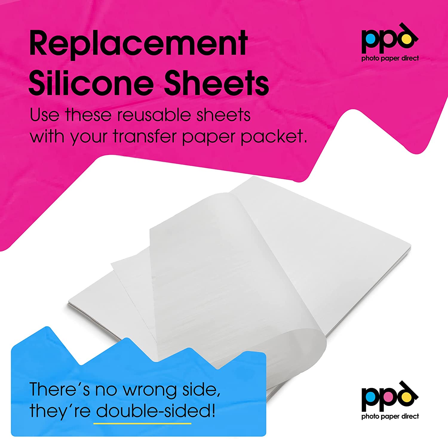 Silicone Papers for T Shirt Transfer Iron or Heat Press PPD-102 –  PhotoPaperDirect US