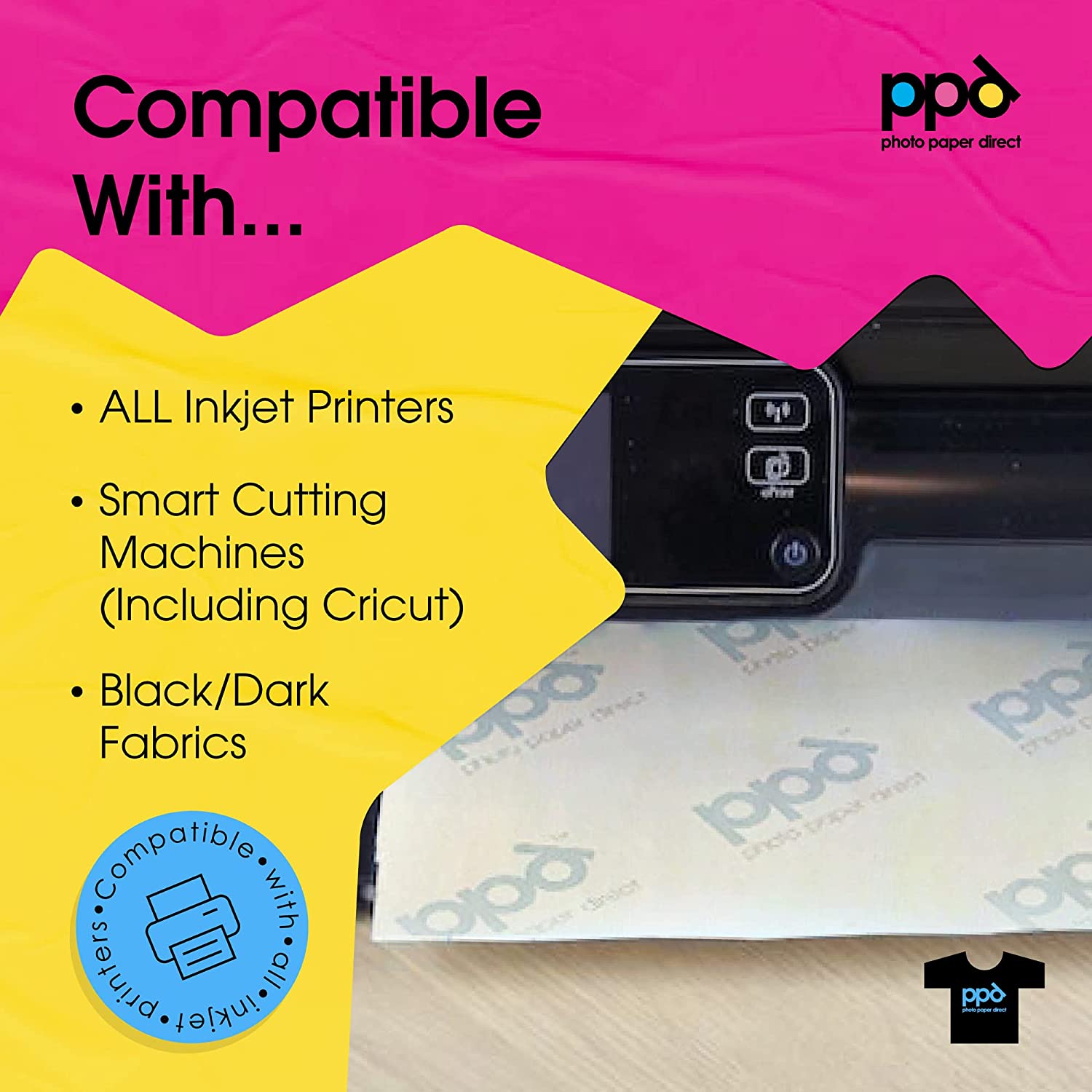 PPD Inkjet Iron-On Dark Transfer Paper 8.5 x 11" PPD-4