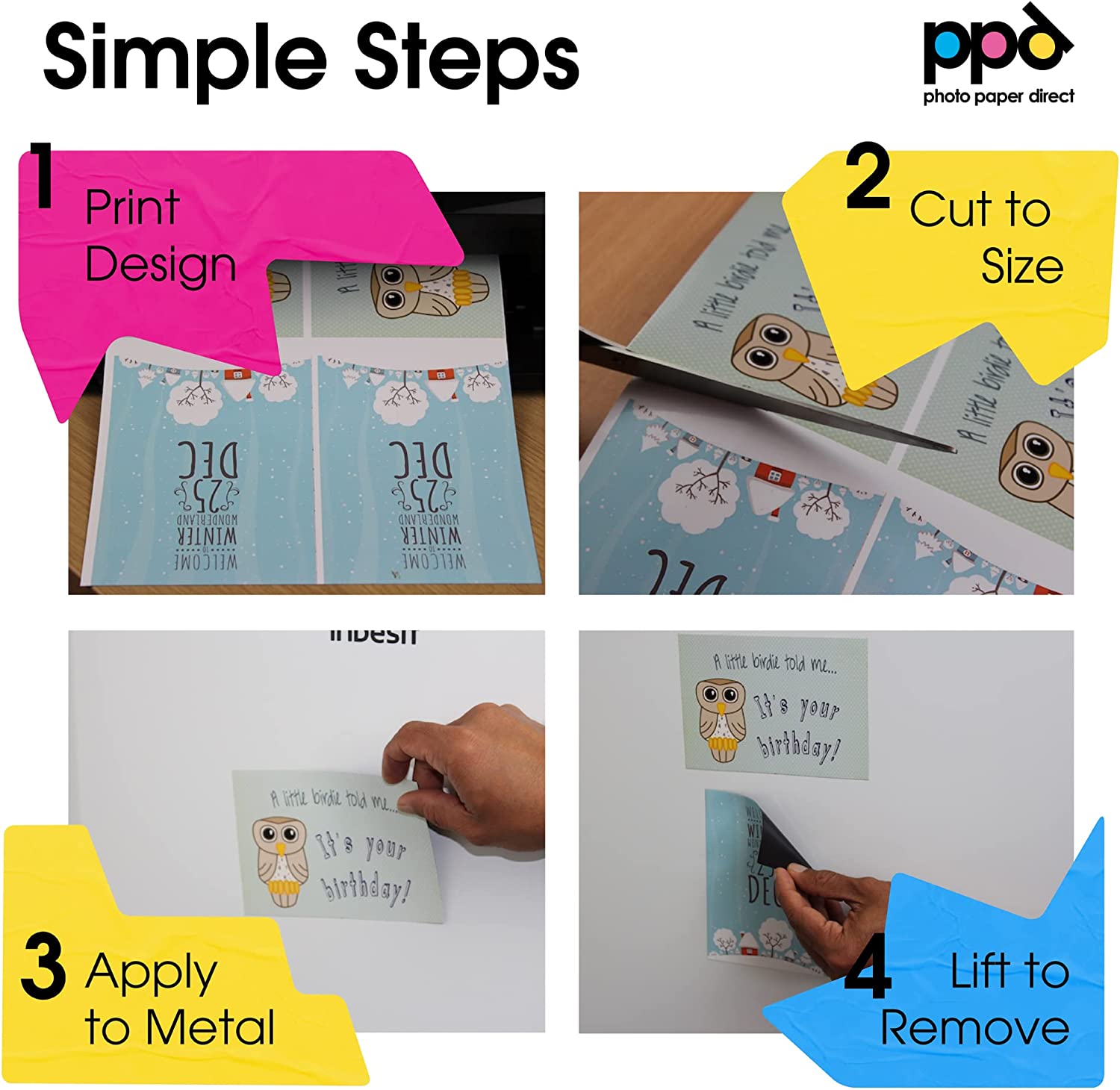 PPD Inkjet Photo Glossy Magnetic Paper A4 (8.27X11.69 similar to 8.5x11") 12mil x 10 Sheets PPD-31