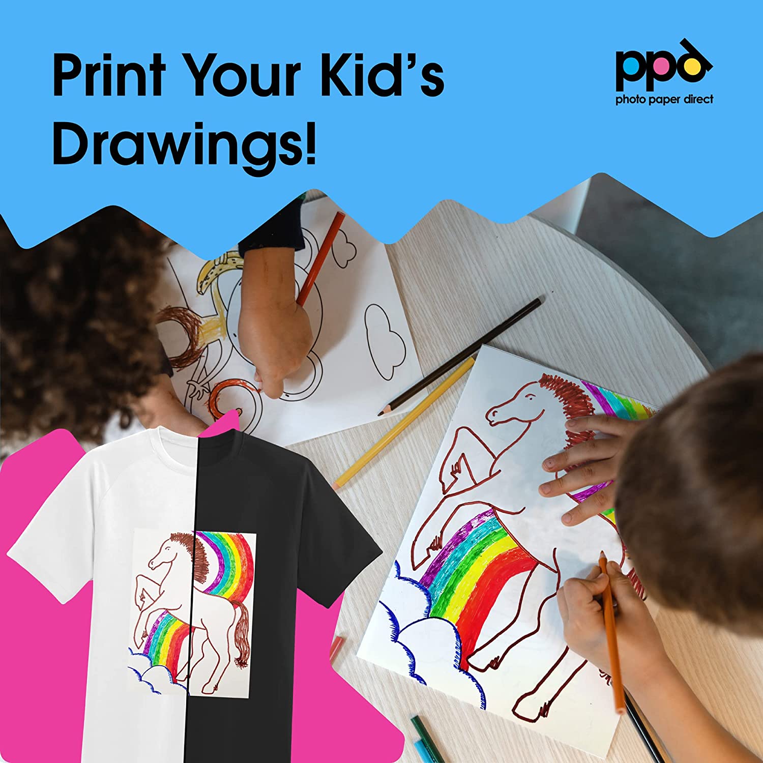 Inkjet Iron-On Mixed Light and Dark Transfer Paper 8.5 x 11" Pack of 40 Sheets PPD-5